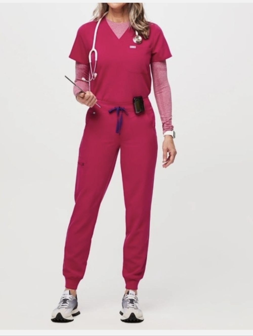 Figs Set of Ultra Rose Zamora Joggers XS/P & Catarina S